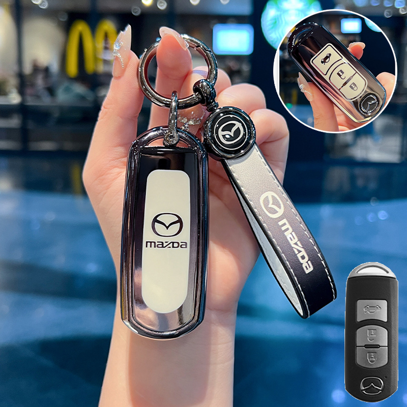 ฝาครอบกุญแจรถ Mazda สําหรับ MAZDA 2 3 4 5 6 Axela Atenza CX3 CX4 CX5 CX-7 CX-9 สมาร์ทคีย์กรณี MAZDA พวงกุญแจอุปกรณ์เสริม