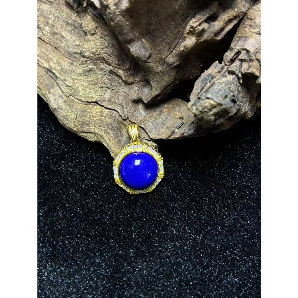 925 เงิน Lapis Lazuli จี้เวลา Corridor จี้ 15.5 มม.ออกแบบแฟชั่น Lazuli จี้ Healing Stone