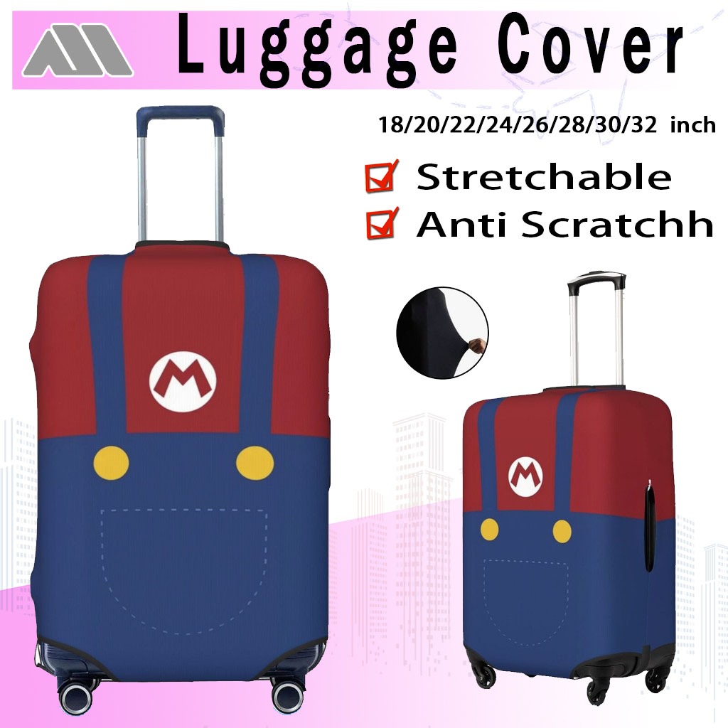 ผ้าคลุมกระเป๋าเดินทาง ผ้าสแปนเด็กซ์ แบบยืดหยุ่น ยืดหยุ่น Mario Travel Luggage Cover 18-32 นิ้ว MB026 ราคา ถูกที่สุด ดีลบีเคเค