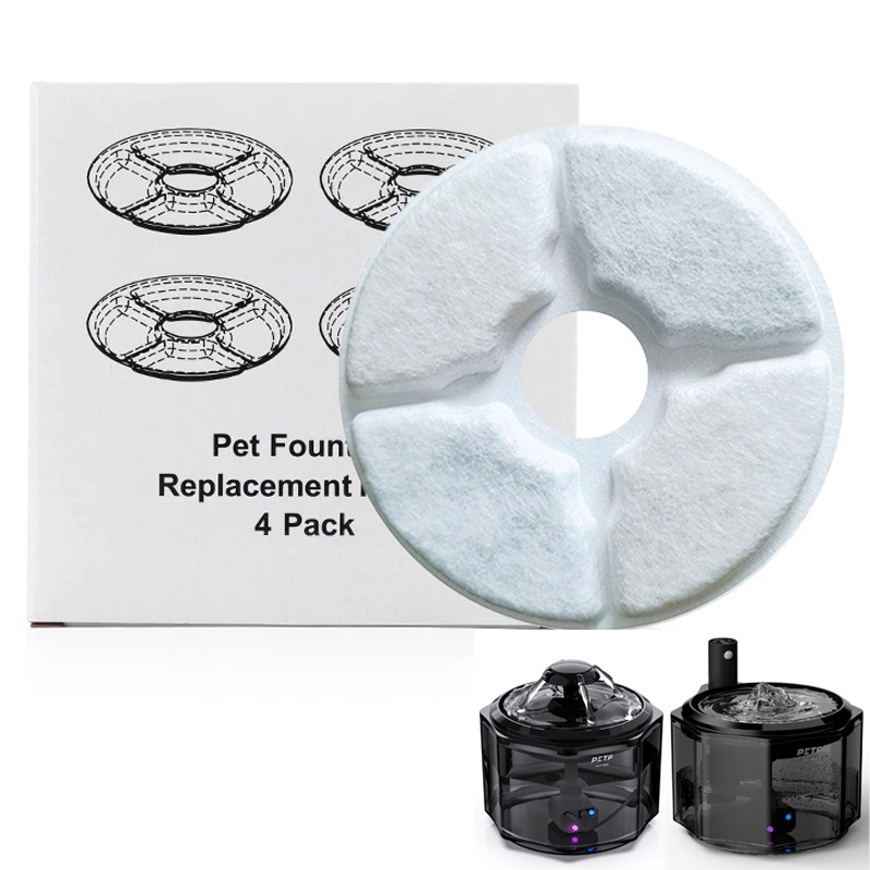 Pet Water Fountain Filter Element 4 ชิ้น/เซ็ต
