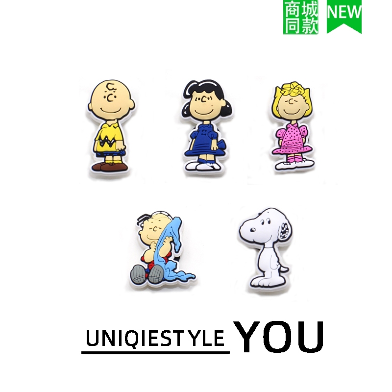 รองเท้าหัวเข็มขัดดีไซน์ใหม่ ลายดอกไม้พร้อมเปลี่ยนได้ 5 ชิ้นเซ็ต สนูปปี้ สร้างสรรค์สไตล์ของคุณเอง