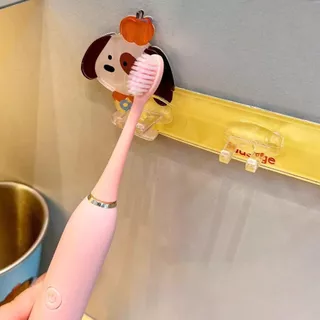 ที่ใส่แปรงสีฟันลายการ์ตูน-กาวติดผนังออแกไนเซอร์สําหรับแปรงไฟฟ้า3แปรง | ชั้นวางของในห้องน้ําแบบไม่ต้องเจาะรูใต้ตู้กระจก(ชุดครอบครัว)