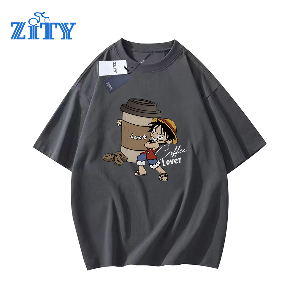 กรุงเทพฯ จัดส่ง🚚  ZITY   (ผ้าฝ้ายแท้ 100%), Printed T-shirt , One Piece, รูปแบบการ์ตูน แขนสั้น เวลาว่าง ,PODL050 - รูปที่ 3