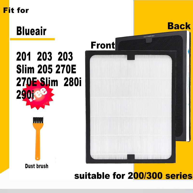 H13 ตัวกรองถ่านกัมมันต์ Hepa สําหรับเครื่องฟอกอากาศ Blueair 201, 203, 203 Slim, 205, 270E, 270E Slim