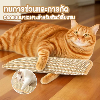 หมอนแมว🐱กัญชาแมวแท้ 100% หมอนสมุนไพรแมวแท้ 34cm เชือกปอสุดทน ป้องกันกระดูกสันหลังส่วนคอ หมอนสัตว์เลี้ยง