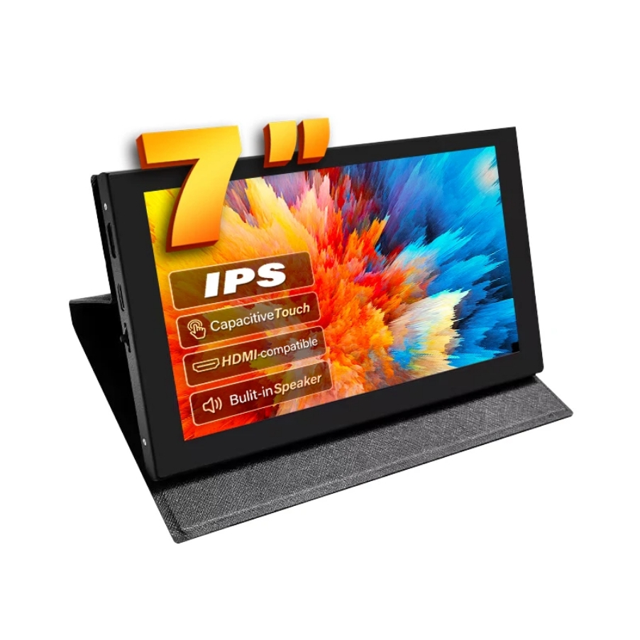 IPS Raspberry Pi 5 7 นิ้ว Touch Screen1024x600 HD LCD HDMI รองรับจอแสดงผลสําหรับ RPI 4B 3B + OPI 5 AIDA64 PC หน้าจอรองพร้อมผู้ถือกรณี