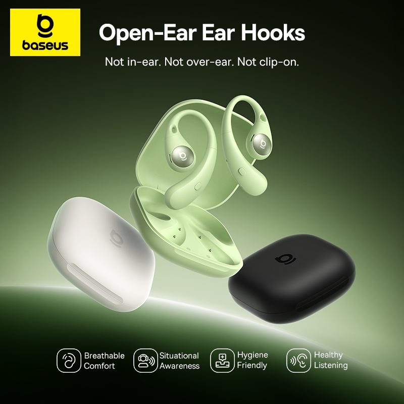 BASEUS Eli Sport 2 หูฟังแบบเปิดสำหรับกีฬา Bluetooth 6.0 เสียง HD LDAC