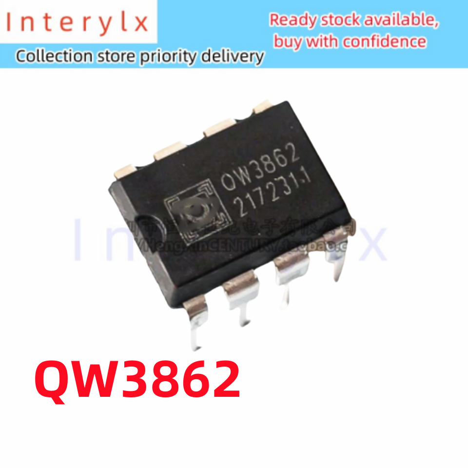 5 ชิ้น/ล็อตยี่ห้อใหม่ Original QW3862 3862 In-Line บรรจุภัณฑ์ DIP-8 แบตเตอรี่การจัดการการชาร์จชิป IC