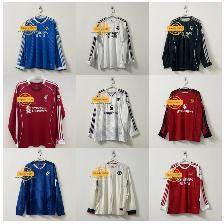 Fans edition 25/26 Football Club Longsleeves Sports jersey S-4XL