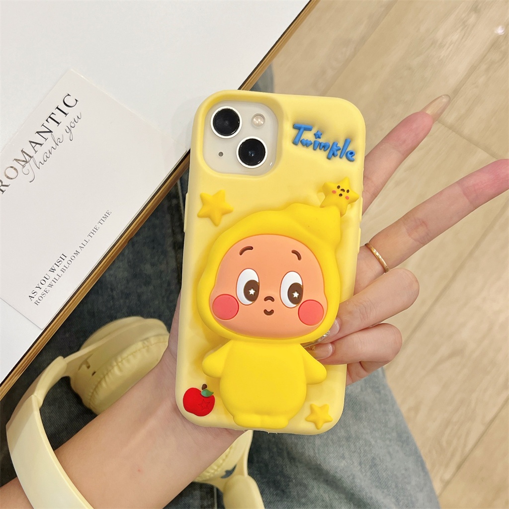 สําหรับIphone Case 17 Pro Max 16 Pro Max 15 Pro Max 14 Pro Max 13 Pro Max 3Dสเตอริโอซิลิโคนนุ่มกรณี