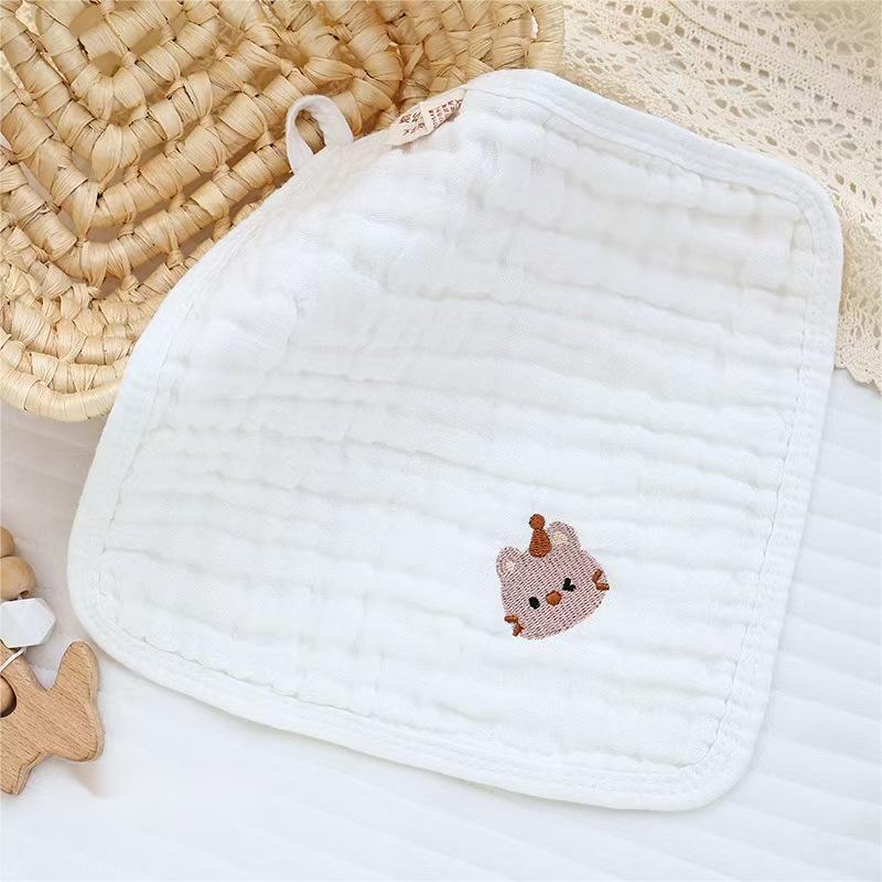 25X25 ซม. ผ้าฝ้ายเด็กผ้าขนหนูเช็ดหน้า 6 ชั้นผ้ากอซผ้ากันเปื้อนเด็กทารกแรกเกิดผ้าเช็ดตัว - รูปที่ 3