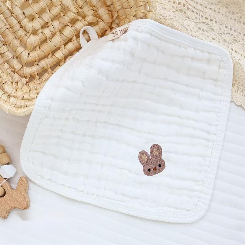 25X25 ซม. ผ้าฝ้ายเด็กผ้าขนหนูเช็ดหน้า 6 ชั้นผ้ากอซผ้ากันเปื้อนเด็กทารกแรกเกิดผ้าเช็ดตัว - รูปที่ 6