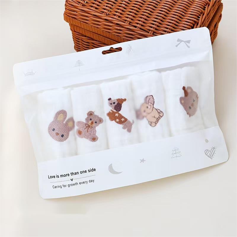 25X25 ซม. ผ้าฝ้ายเด็กผ้าขนหนูเช็ดหน้า 6 ชั้นผ้ากอซผ้ากันเปื้อนเด็กทารกแรกเกิดผ้าเช็ดตัว - รูปที่ 7