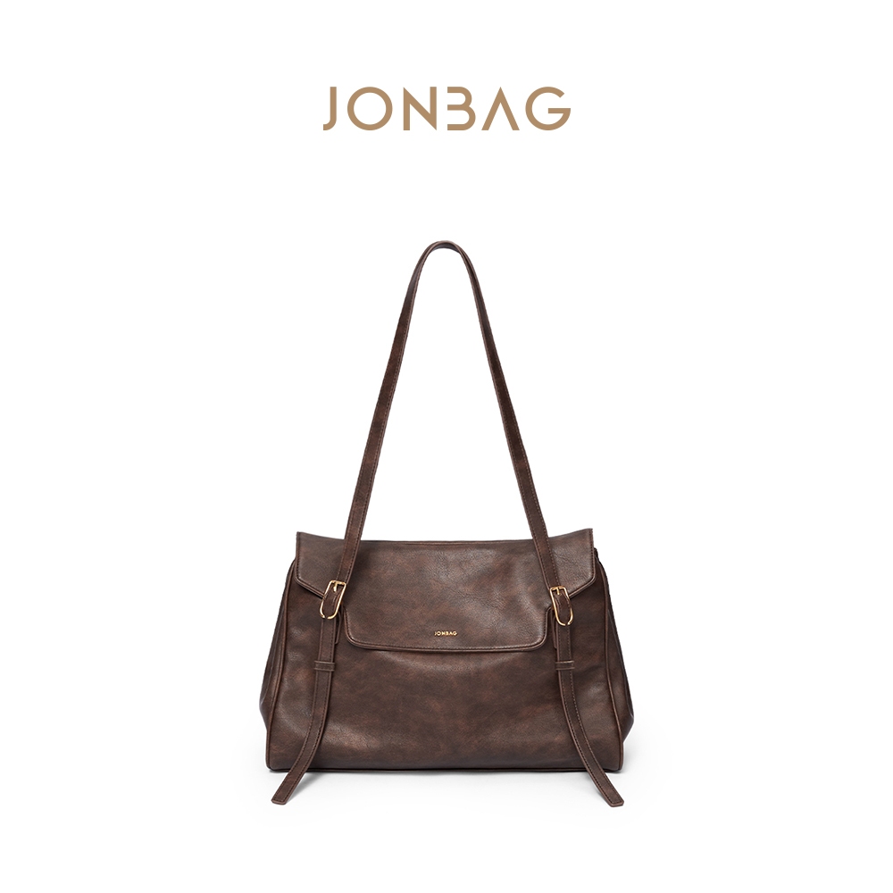 JONBAG กระเป๋าหนังสไตล์คลาสสิกทันสมัย กระเป๋าสะพายไหล่ สำหรับสตรี