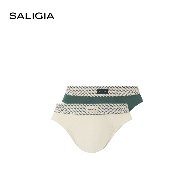SALIGIA | Briefs ชุดชั้นในชาย Wilderness Holiday Arrow รูปแบบ Jacquard Delicate Soft Light กางเกงผู้ชาย
