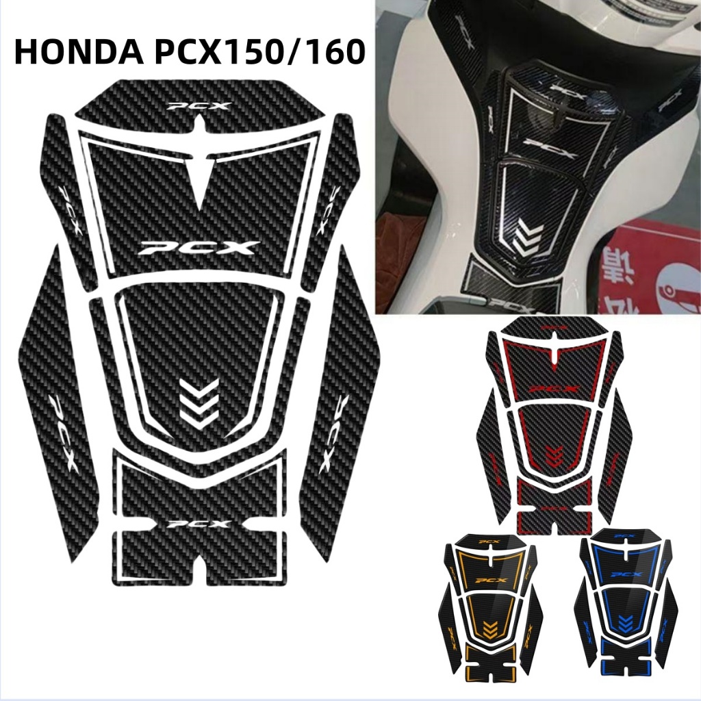 สติกเกอร์ฟิล์มป้องกันคุณภาพสูงสําหรับ HONDA PCX150 PCX160 2018-2023 - รูปลอกกันน้ํา ฝาครอบถังน้ํามันเชื้อเพลิง ป้องกันร่างกาย (รุ่น Q2B1)