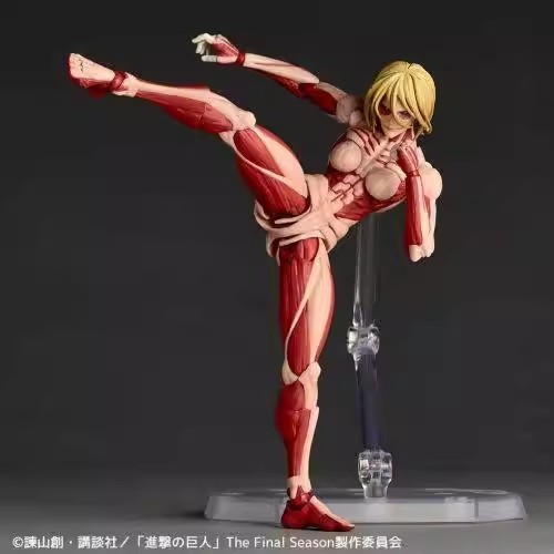 (ไม่มีโบนัส) Kaiyodo Revolving Technology Attack on Titan Surprise Yamaguchi Female Titan Action Fig