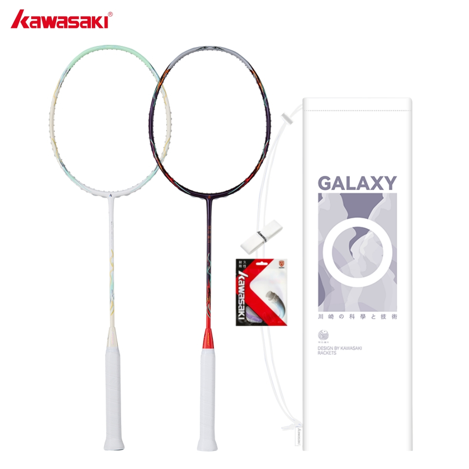 KAWASAKI ไม้แบดมินตันคาวาซากิ YUJIAN GALAXY 4U 18-32LBS คาร์บอนเต็มเหมาะสําหรับผู้เล่นมืออาชีพความเร็วแร็กเก็ต