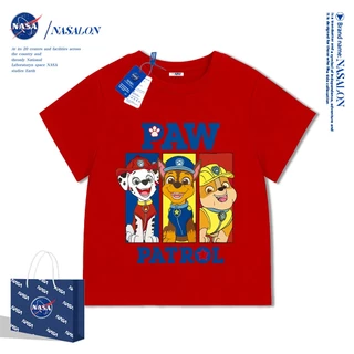NASA เสื้อยืดเด็ก cotton 100% ลายการ์ตูน Paw Patrol เสื้อเด็กแขนสั้น สไตล์เกาหลี ระบายอากาศดี ใส่สบาย