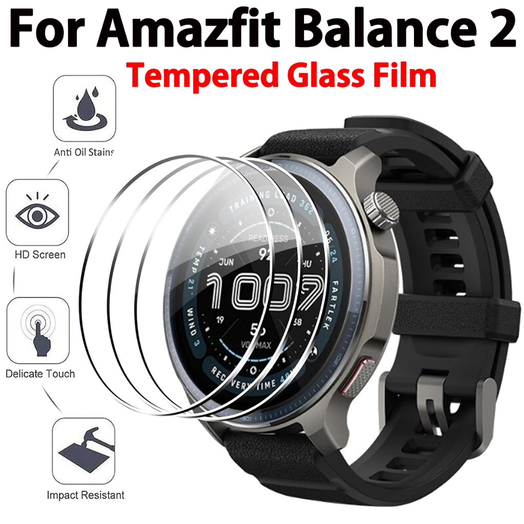 สําหรับ Amazfit Balance2 นาฬิกาป้องกันหน้าจอฟิล์ม HD ฟิล์มกระจกนิรภัยใสสําหรับ amazfit balance 2 ฟิล