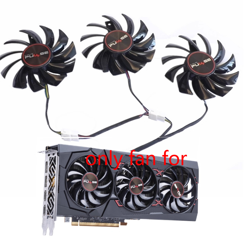 75 มม.4PIN DC 12V 0.35A GPU cooler สําหรับ SAPPHIRE RX 5600 XT 6G D6 Platinum Edition PRO OC