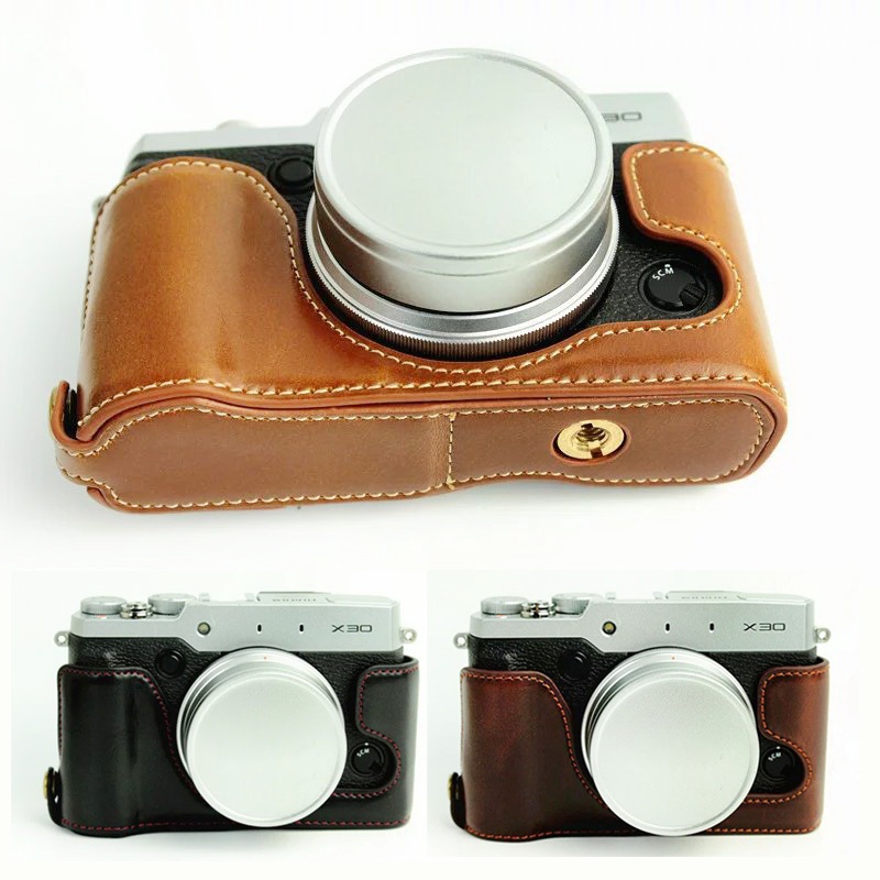 Leather Protect Half Case Grip สําหรับกล้อง Fuji Fujifilm X30