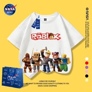 จัดส่งด่วน🚚NASA เสื้อยืดเด็ก ลาย Roblox สุดเท่ สำหรับเด็กผู้ชายผู้หญิง ใส่สบายทุกวัน