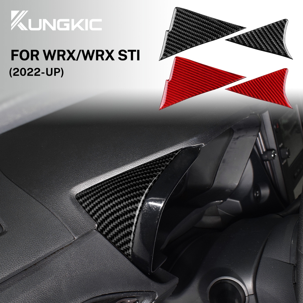 KUNGKIC คาร์บอนไฟเบอร์อ่อนสําหรับ Subaru WRX/WRX STI 2022-2025 Dashboard สติกเกอร์ตกแต่งอุปกรณ์ตกแต่