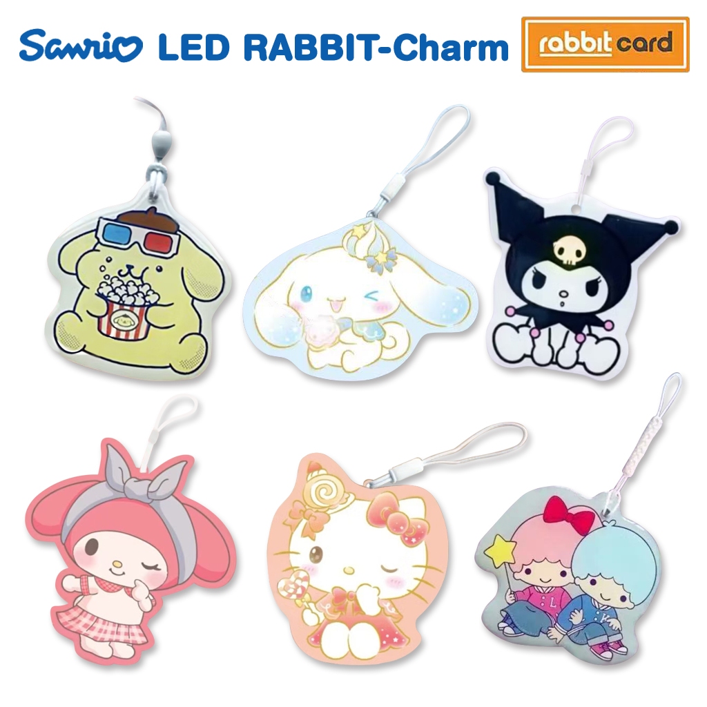 [Physical Card] Rabbit Card Sanrio LED บัตรแรบบิท  สำหรับบุคคลทั่วไป (Rabbit Charm)