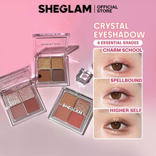 Sheglam Cosmic Crystal Eyeshadow Quad-Charm School 4 สี Matt…