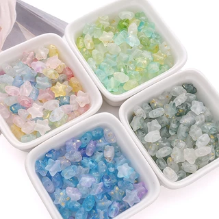 10*9 มม.50 ชิ้น/ถุงอะคริลิค Dot Gold Bead Pentagram สําหรับเครื่องประดับ DIY ทําอุปกรณ์เสริม