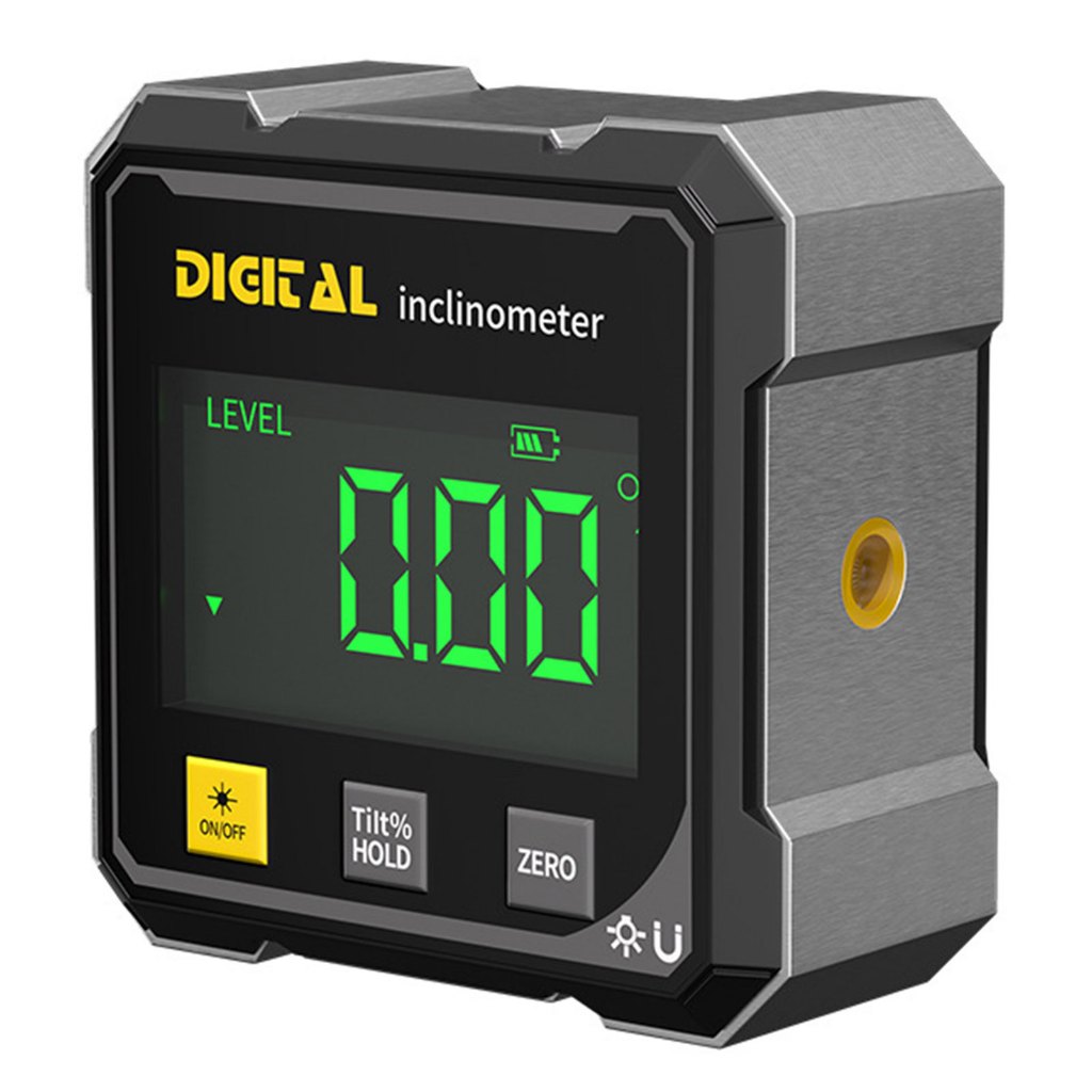 Magnetic Digital Angle Finder USB ชาร์จเครื่องวัดมุม Inclinometer ระดับไม้บรรทัดสําหรับ Road Bridges