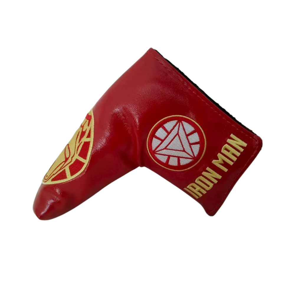 IRON MAN GOLF Putter Cover Blade magnet Gold Hook ไวน์แดงคุณภาพ PU Limited Edition Golf Headcover