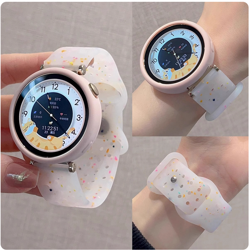 Jelly color Watch Strap Case For Huawei watch gt 6 pro สาย Huawei Watch GT 5 Strap / Huawei Watch GT 4 สาย Silicone Huawei GT4 / Huawei Gt5 Pro สาย Huawei GT6 Case Adjustable สาย Huawei watch gt 6 Strap Soft Huawei watch GT 5 pro Strap Case Huawei GT4 สาย