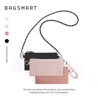 BAGSMART กระเป๋าขวางมินิ ใส่มือถือได้ ติดเข็มขัด กันน้ำ มีซองเงินเล็ก