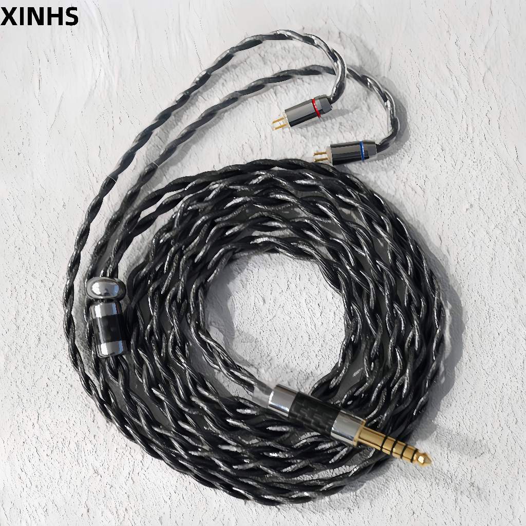 XINHS01 4-core 7N single crystal copper silver plated+graphene HIFI headphone upgrade cable, suitabl