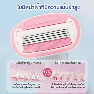 มีดโกนสุภาพสตรีมีดโกนใต้วงแขนกําจัดขนมีดกําจัดขนไม่เจ็บปวดไม่มีจุดด่างดําสุภาพสตรีมีดโกนกําจัดขนรักแร้