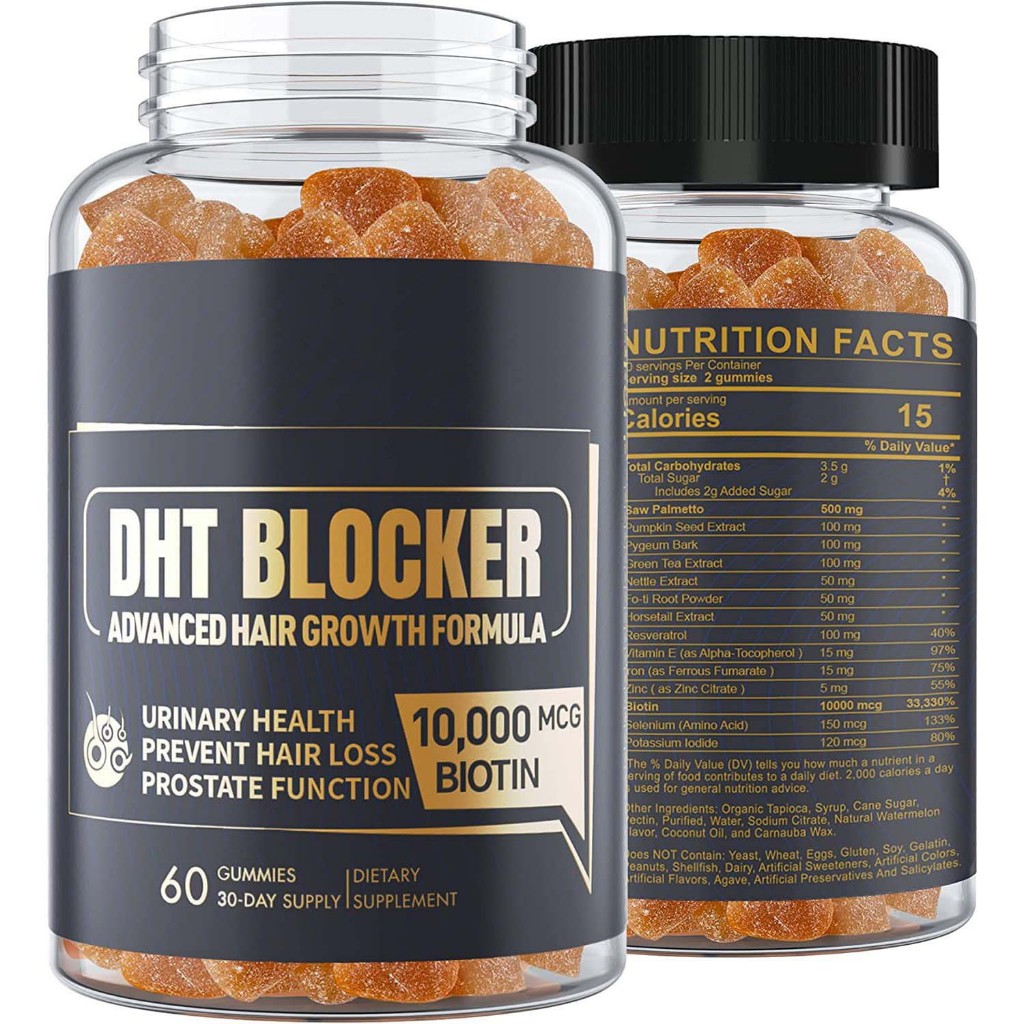DHT Gummies DHT Blocker อาหารเสริม Biotin Hair Care Gummies 60 Gummies สกินแคร์