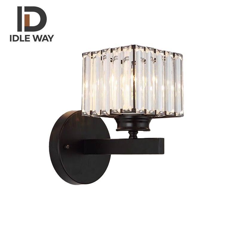 IDLEWAY โคมไฟติดผนังคริสตัล WD5323 โคมไฟข้างเตียง