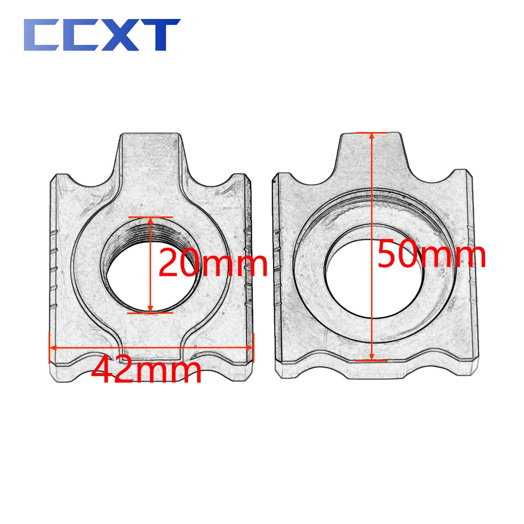 20 มม.CNCอลูมิเนียมด้านหลังปรับโซ่เพลาสําหรับKTM 125-530cc SXF XC XCF XCW XCWF EXCF 2008-2021 2022 2023 Universal ราคา ถูกที่สุด ดีลบีเคเค แกลเลอรีภาพที่ 9