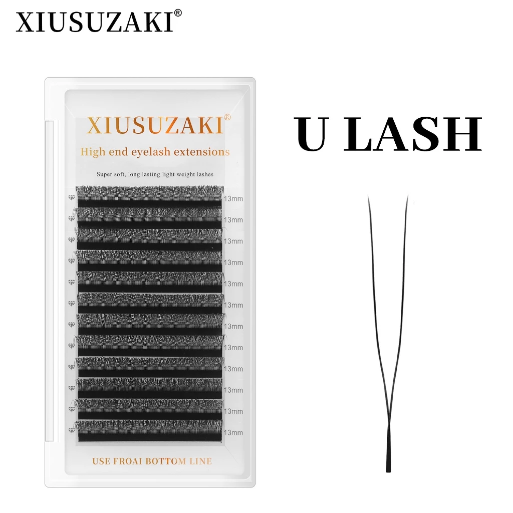 XIUSUZAKI 2D-U รูปร่างต่อขนตา 0.07 มม.รัสเซียปริมาณขนตาสไตล์ใหม่