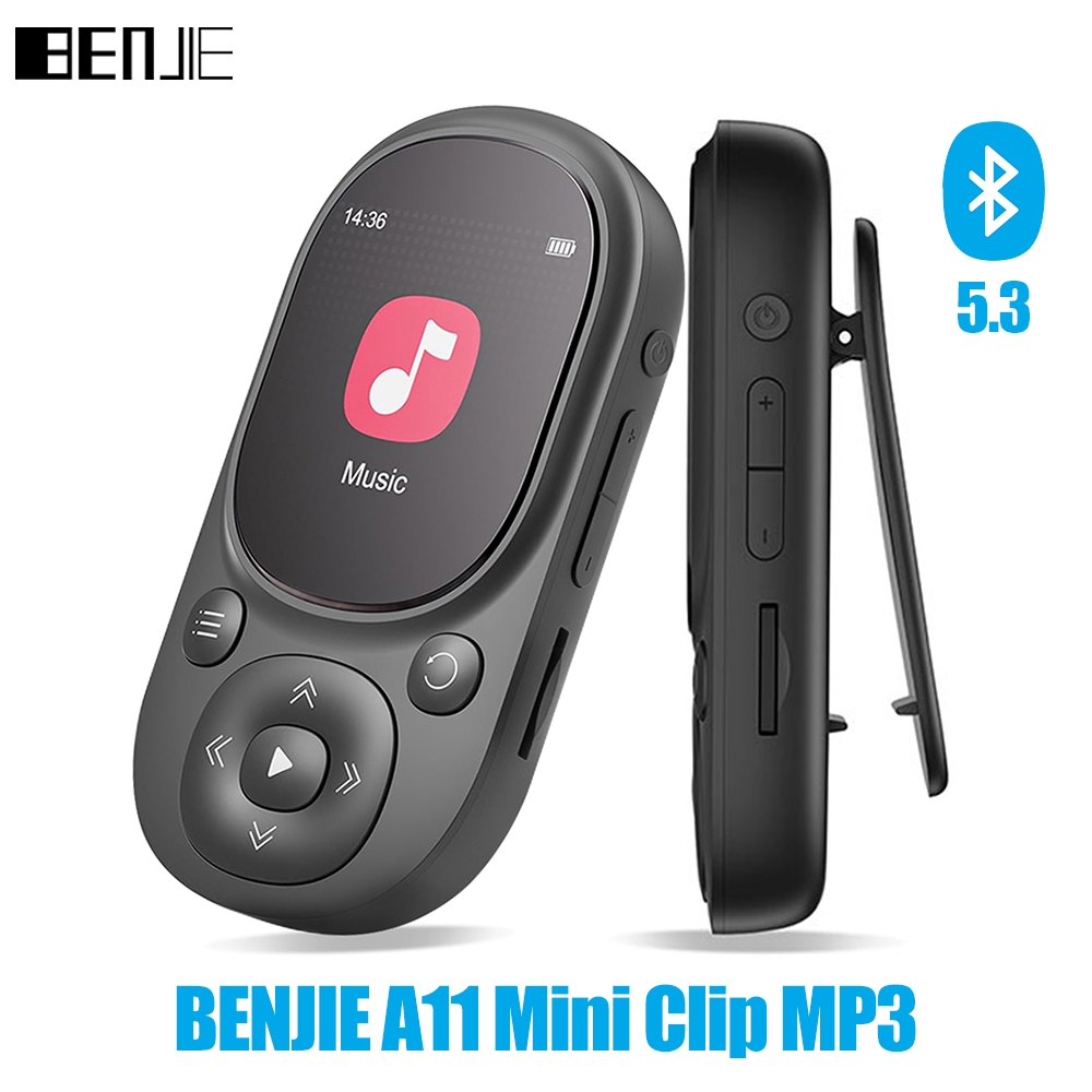BENJIE A11 32G/64G เครื่องเล่นเพลงบลูทูธรองรับการ์ด SD HiFi Lossless เสียงเพลง MP3 พร้อมคลิป Pedomet