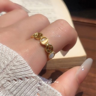 แหวนเรซิ่นเปิดได้ ดีไซน์ยุโรปและอเมริกา ทำจากทองแดง มีสไตล์แ…