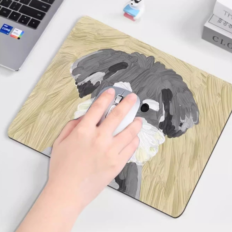 น่ารักการ์ตูนสุนัขแผ่นรองเมาส์สบายยางโต๊ะเล่นเกมเสื่อขนาดใหญ่ลื่นส่วนที่เหลือข้อมือสนับสนุนนุ่มน่ารักแล็ปท็อปแผ่นรองเมาส์เครื่องเขียนบ้ - รูปที่ 4