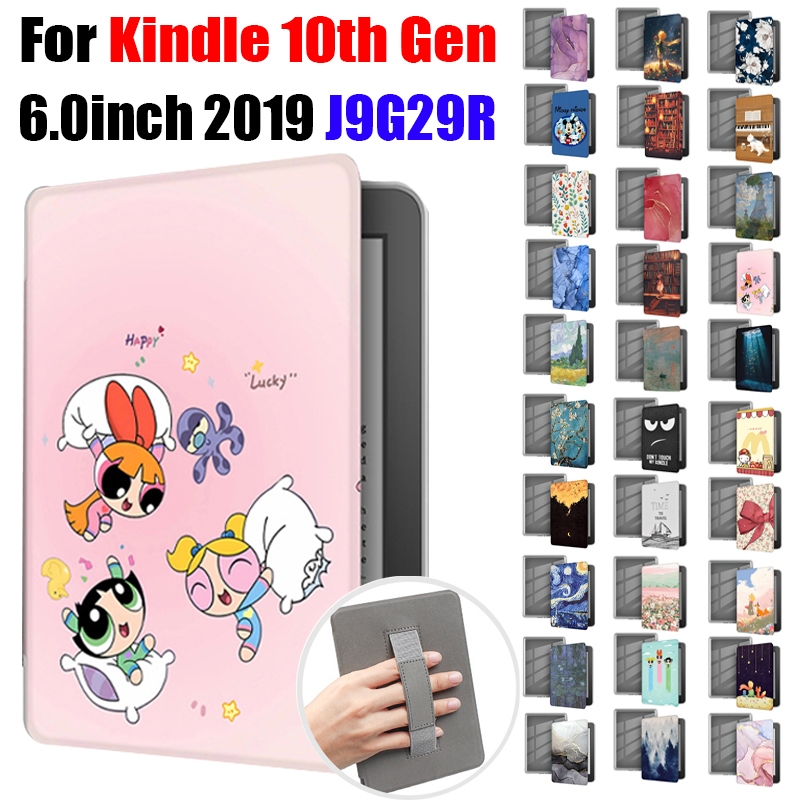 เคสอะคริลิคสําหรับ Kindle 10th 6.0 นิ้ว 2019 (รุ่น: J9G29R) Leather Flap Magnetic Handheld E-Reader 
