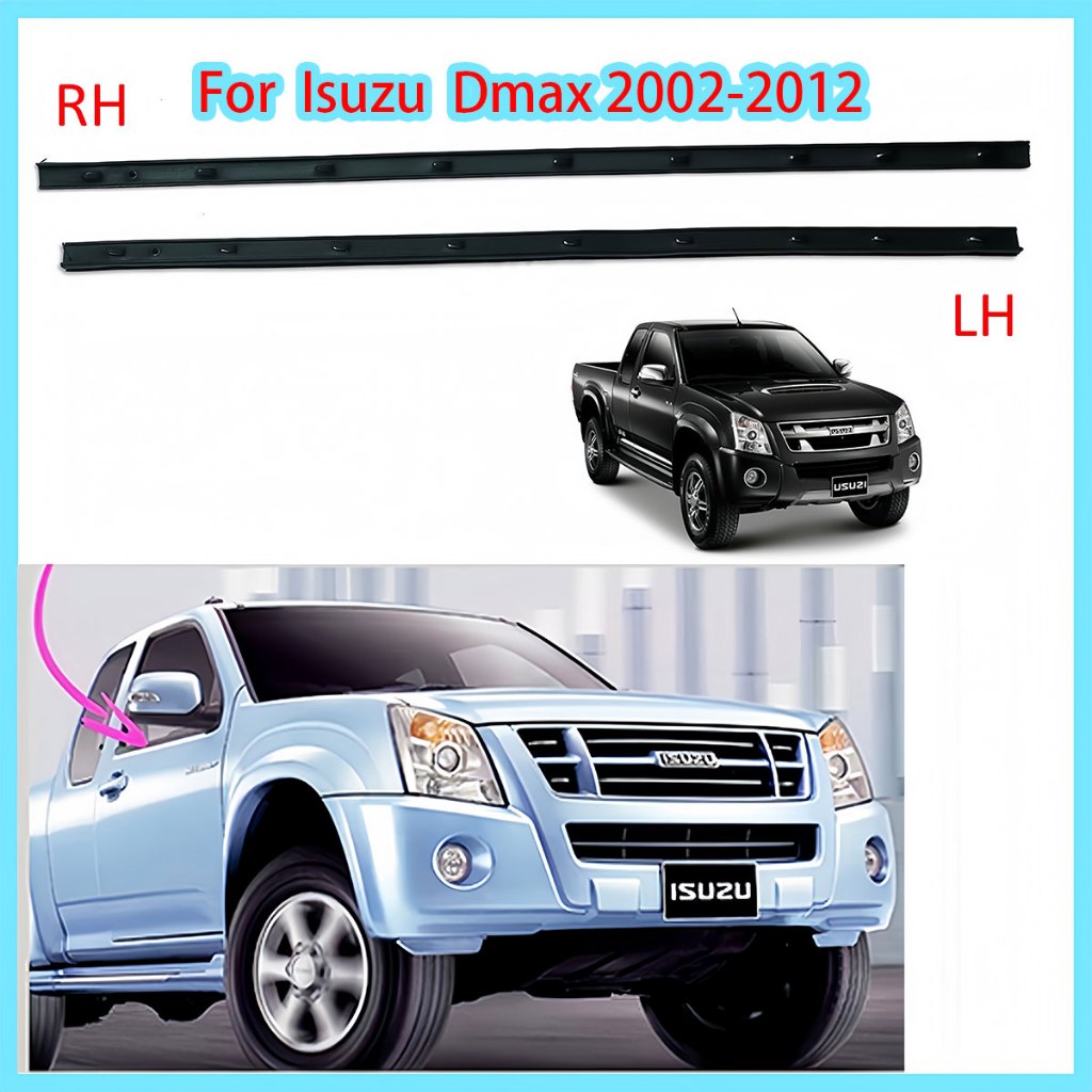 Toyota Dmax ยางขอบกระจกรถยนต์ สองแพ็ค คิ้วรีดน้ำประตู  คิ้วรีดน้ำ ยางรีดนำ้ขอบกระจก ยางรีดนำ้ขอบกระจก ยางรีดน้ำ ยางรีดน้ำนอกfor Toyota D-MAX 2002-2011