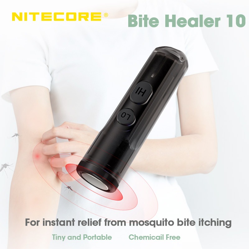 NITECORE Bite Healer 10 แบบพกพาบรรเทาทันทีจากอาการคันยุงกัด 12g USB-C สําหรับฤดูร้อน Camping Trekking Walking Running
