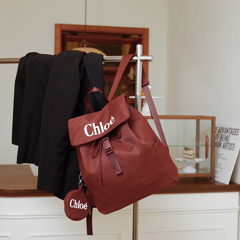 Chloe Chloe Basket Bag Bucket Bag Shoulder Messenger Handbag Womens Beige