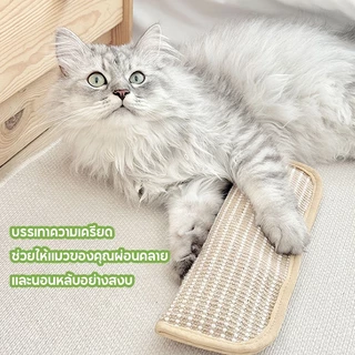 หมอนเล่นแมวใบมินต์ กัญชาแมว ของเล่นแมว แมวแคทนิป ผ้าป่านทนกัด ป้องกันข่วน เย็นสบายไม่ร้อน ต้นกัญชาแมว