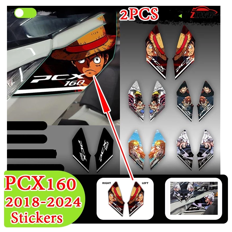 สติกเกอร์แต่ง ZLWR สำหรับ Honda PCX160 2018-2024 หน้าและข้าง